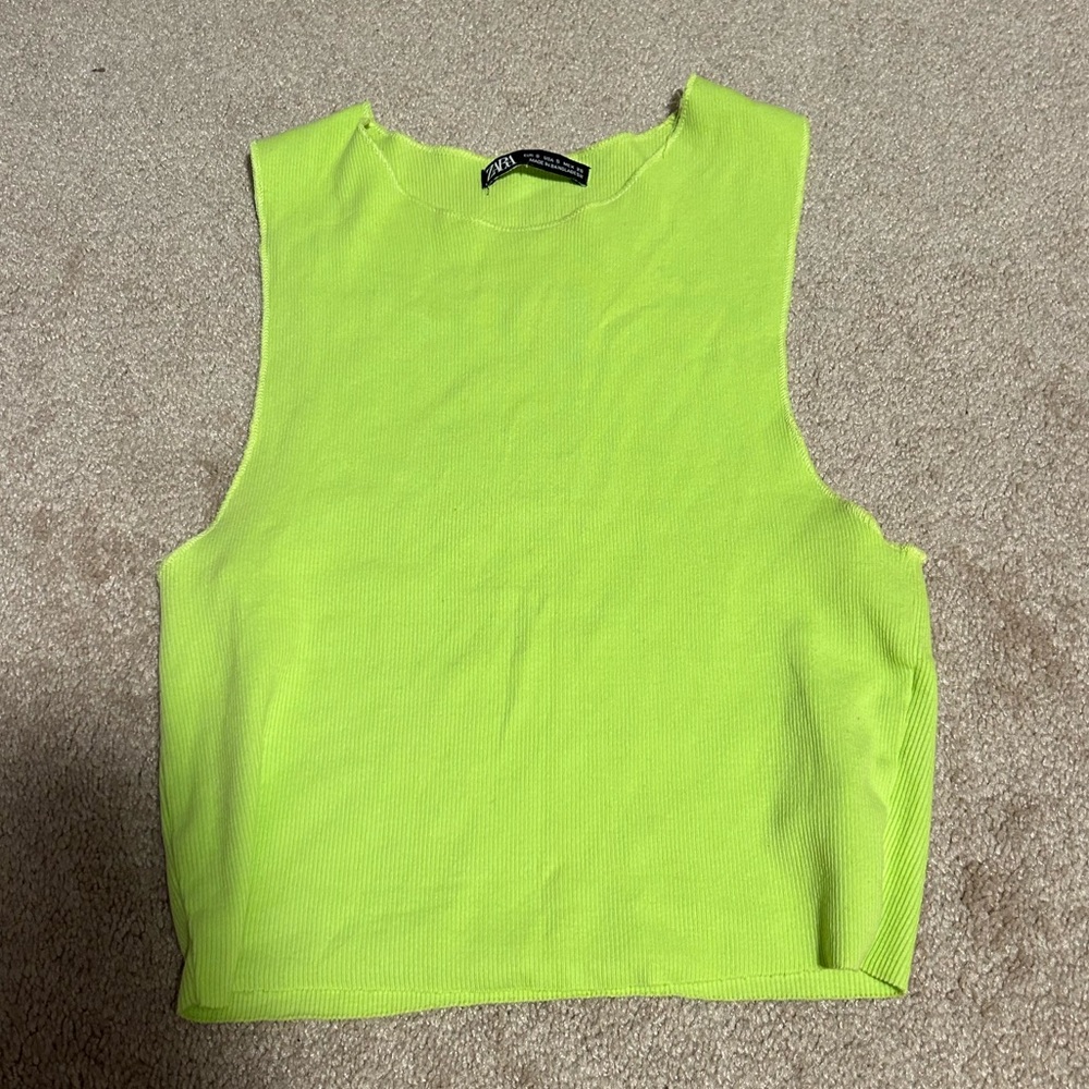 Neon Green Zara Top